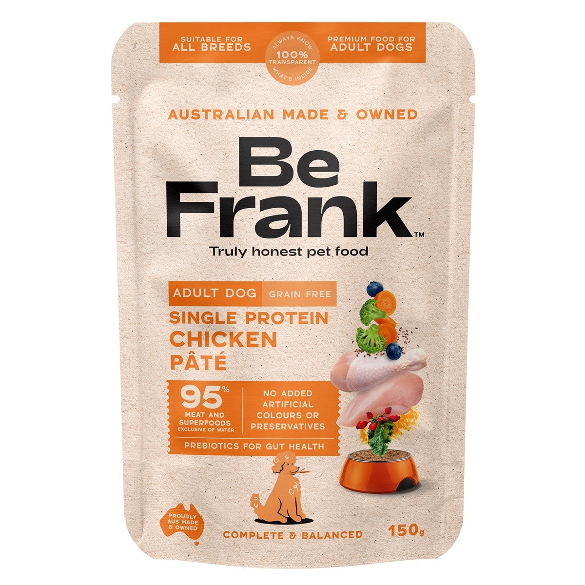 Be Frank Adult Chicken Pate Wet Dog Food