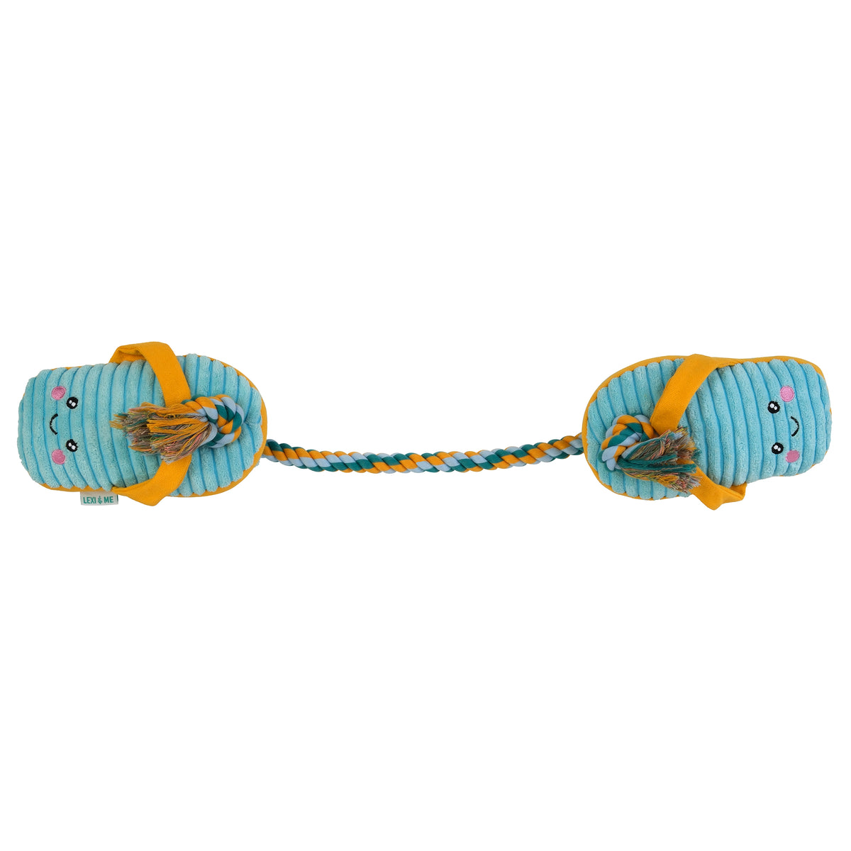 Lexi & Me Jandals Plush & Rope Dog Toy