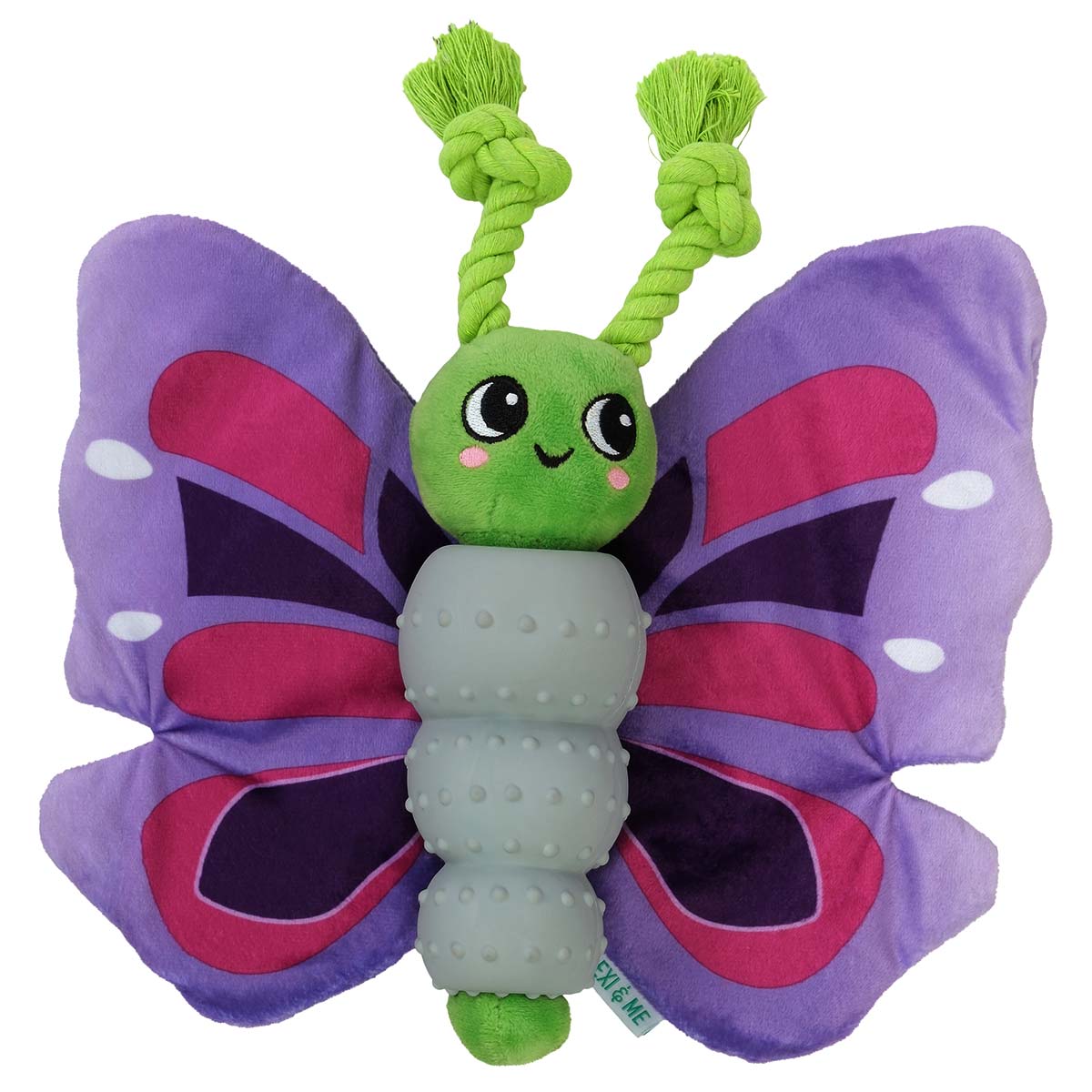 Lexi & Me Butterfly Plush & Rubber Dog Toy