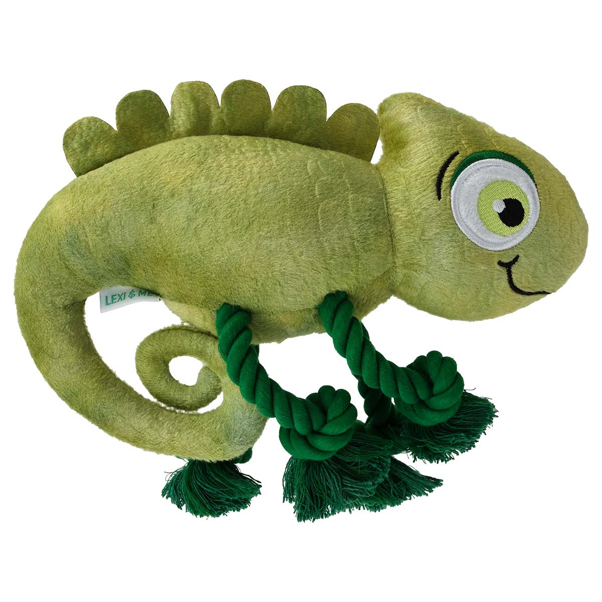 Lexi & Me Chameleon Plush & Rope Dog Toy