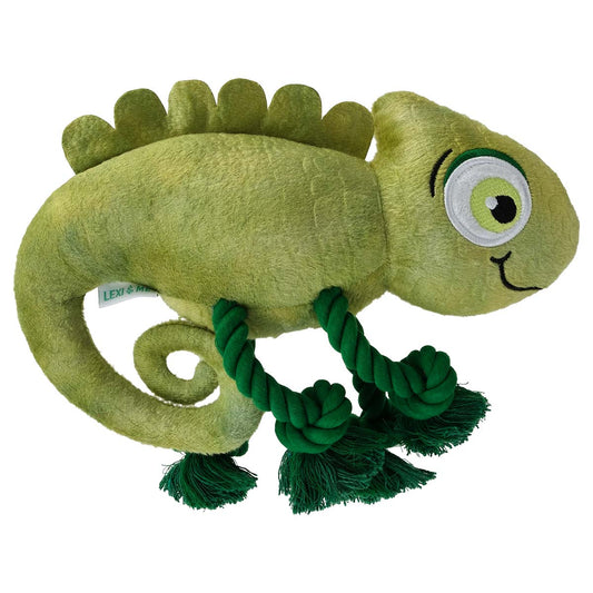 Lexi & Me Chameleon Plush & Rope Dog Toy