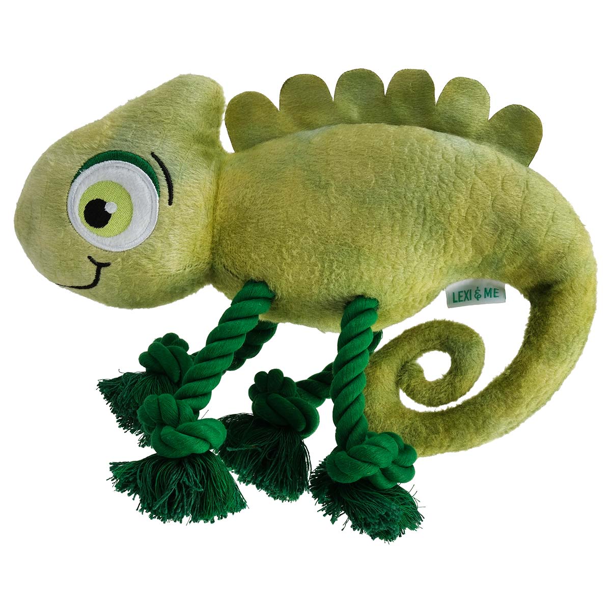 Lexi & Me Chameleon Plush & Rope Dog Toy