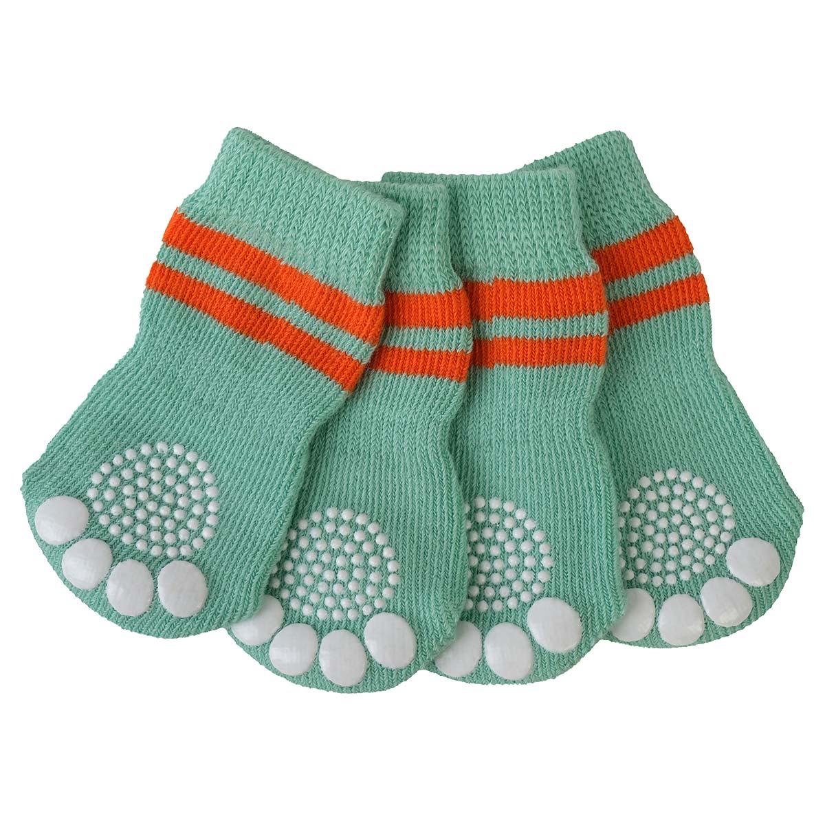 Lexi & Me Dog Grippy Socks Orange Mint