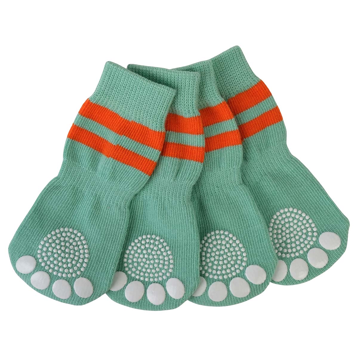 Lexi & Me Dog Grippy Socks Orange Mint
