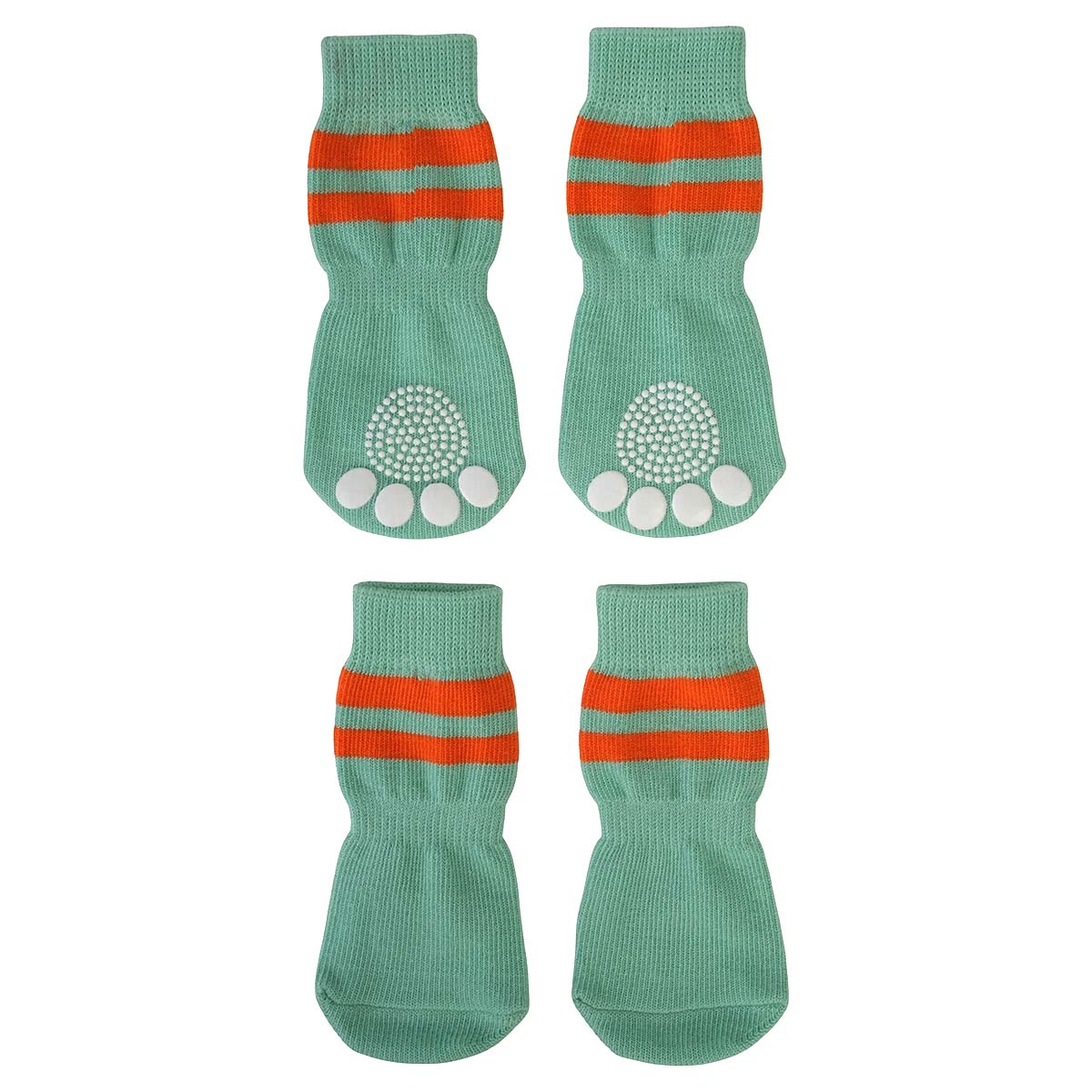 Lexi & Me Dog Grippy Socks Orange Mint