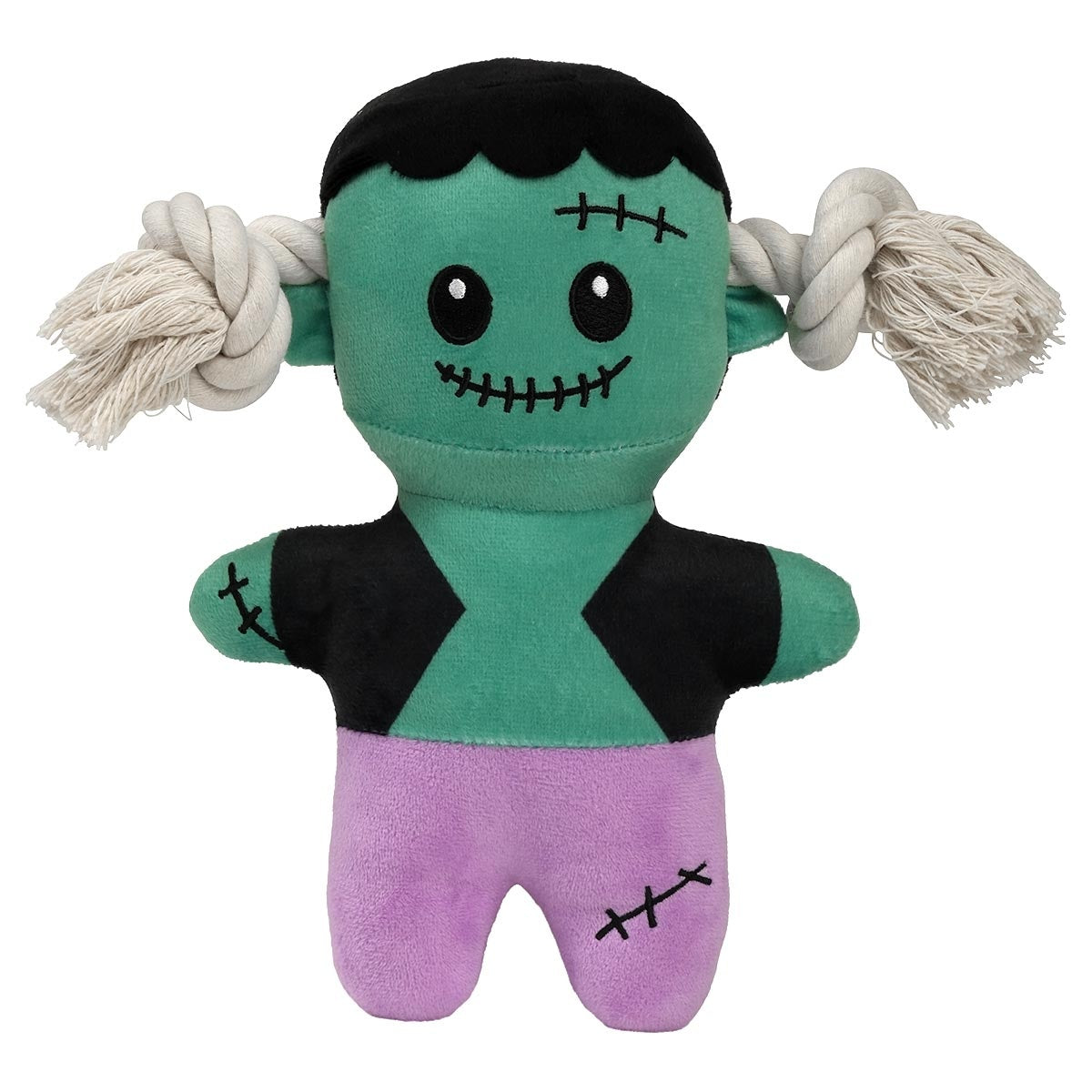 Spooky Frankenstein Plush & Rope Dog Toy