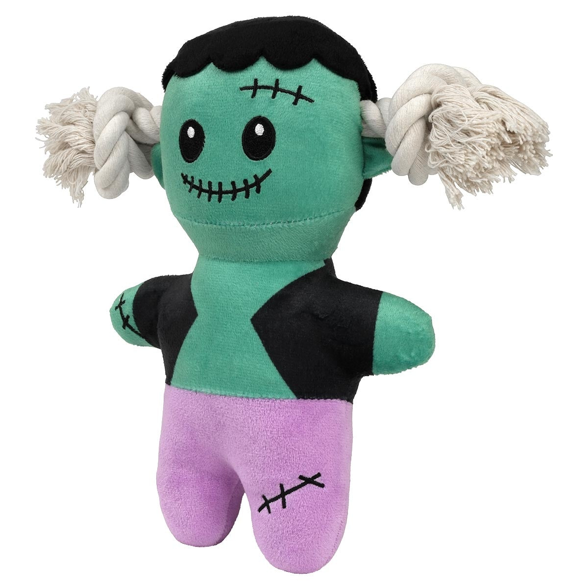 Spooky Frankenstein Plush & Rope Dog Toy