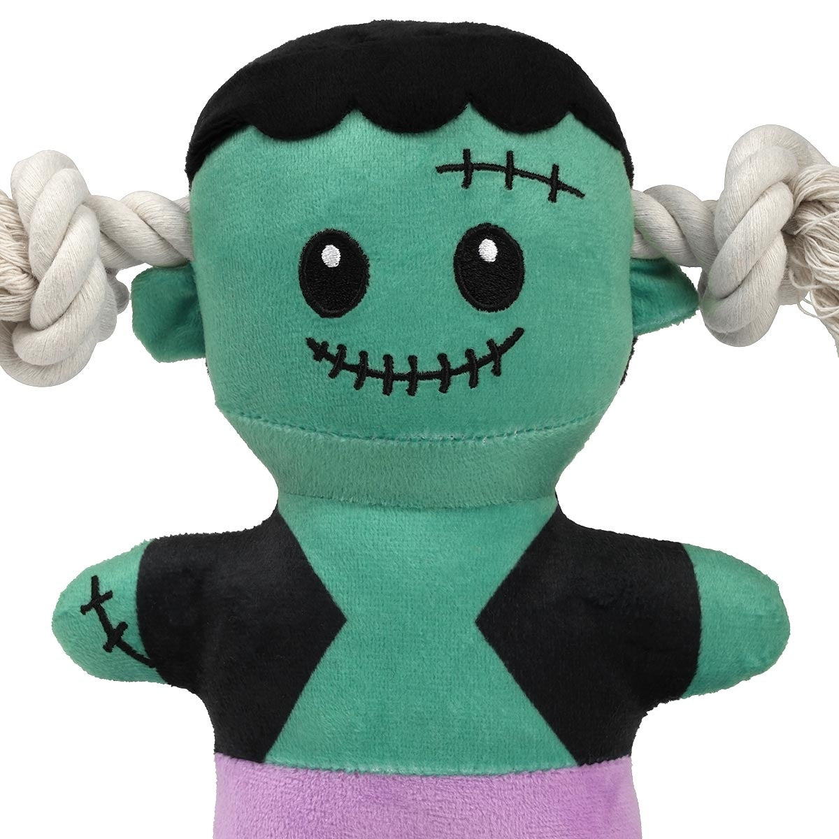 Spooky Frankenstein Plush & Rope Dog Toy