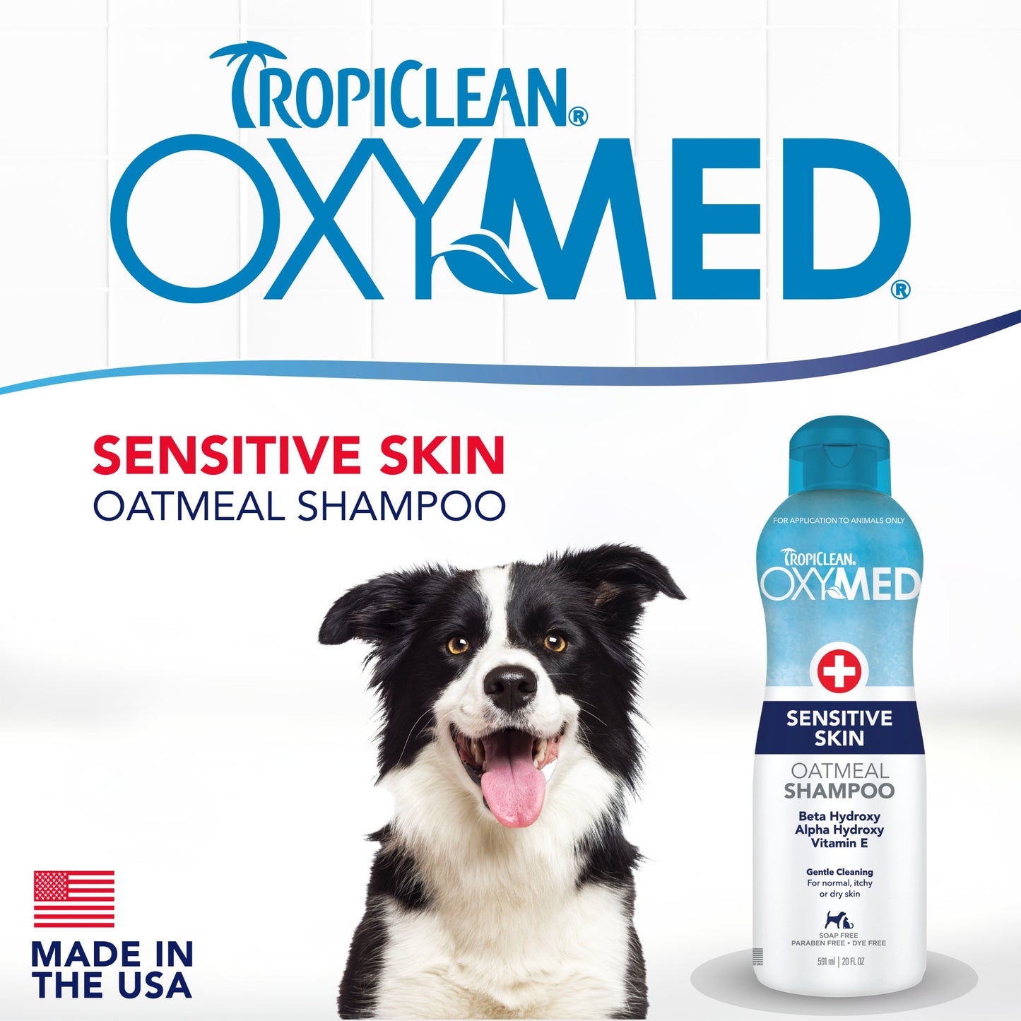 TropiClean OxyMed Sensitive Skin Dog Shampoo