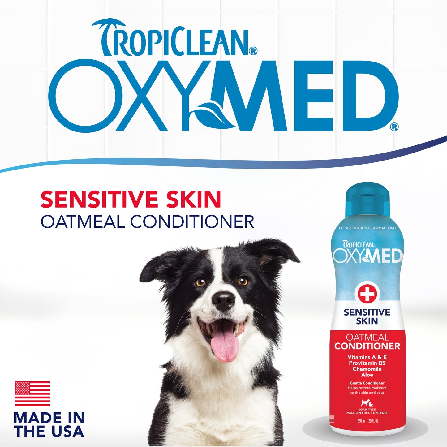 TropiClean OxyMed Sensitive Skin Dog Conditioner