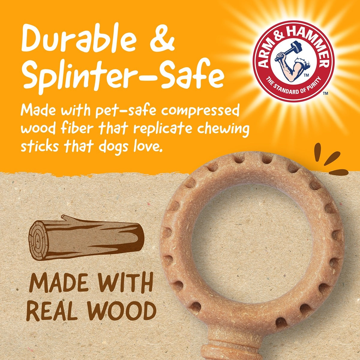 Arm & Hammer Barkies Ring Dog Toy