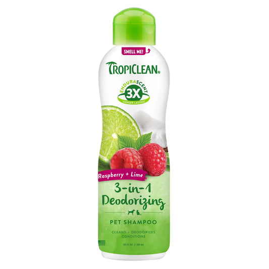 TropiClean EnduraScent Deodorizing Pet Shampoo - Raspberry Lime