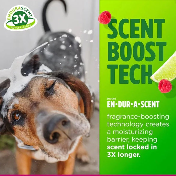TropiClean EnduraScent Deodorizing Pet Shampoo - Raspberry Lime