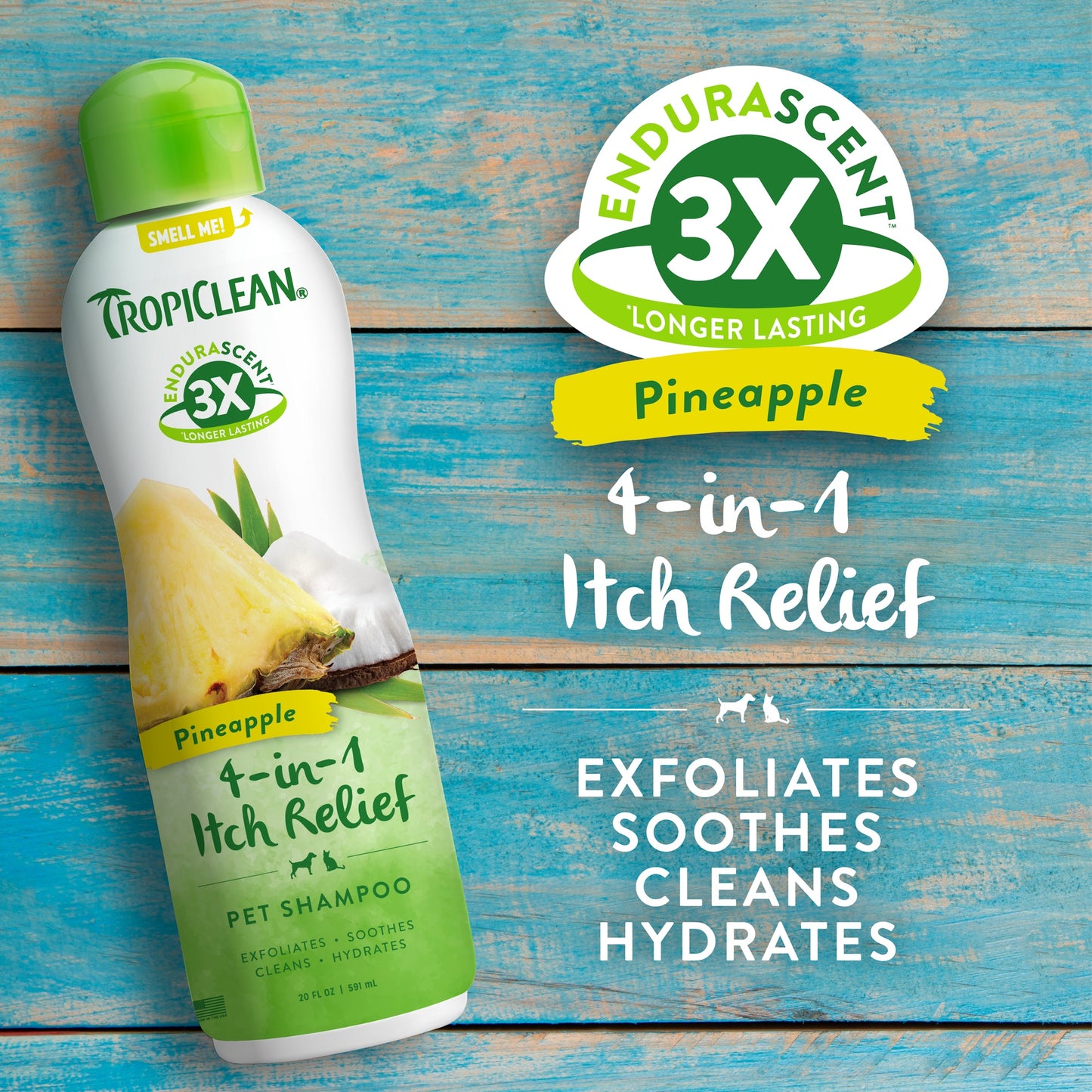 TropiClean EnduraScent Itch Relief Shampoo - Pineapple