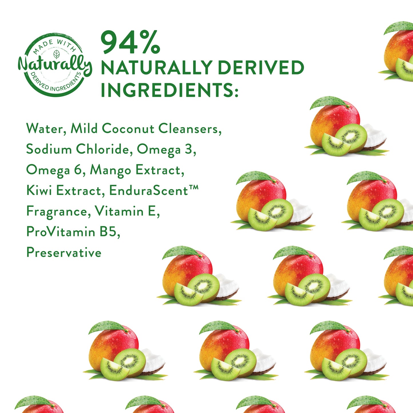 TropiClean EnduraScent Shed Control Shampoo - Mango Kiwifruit