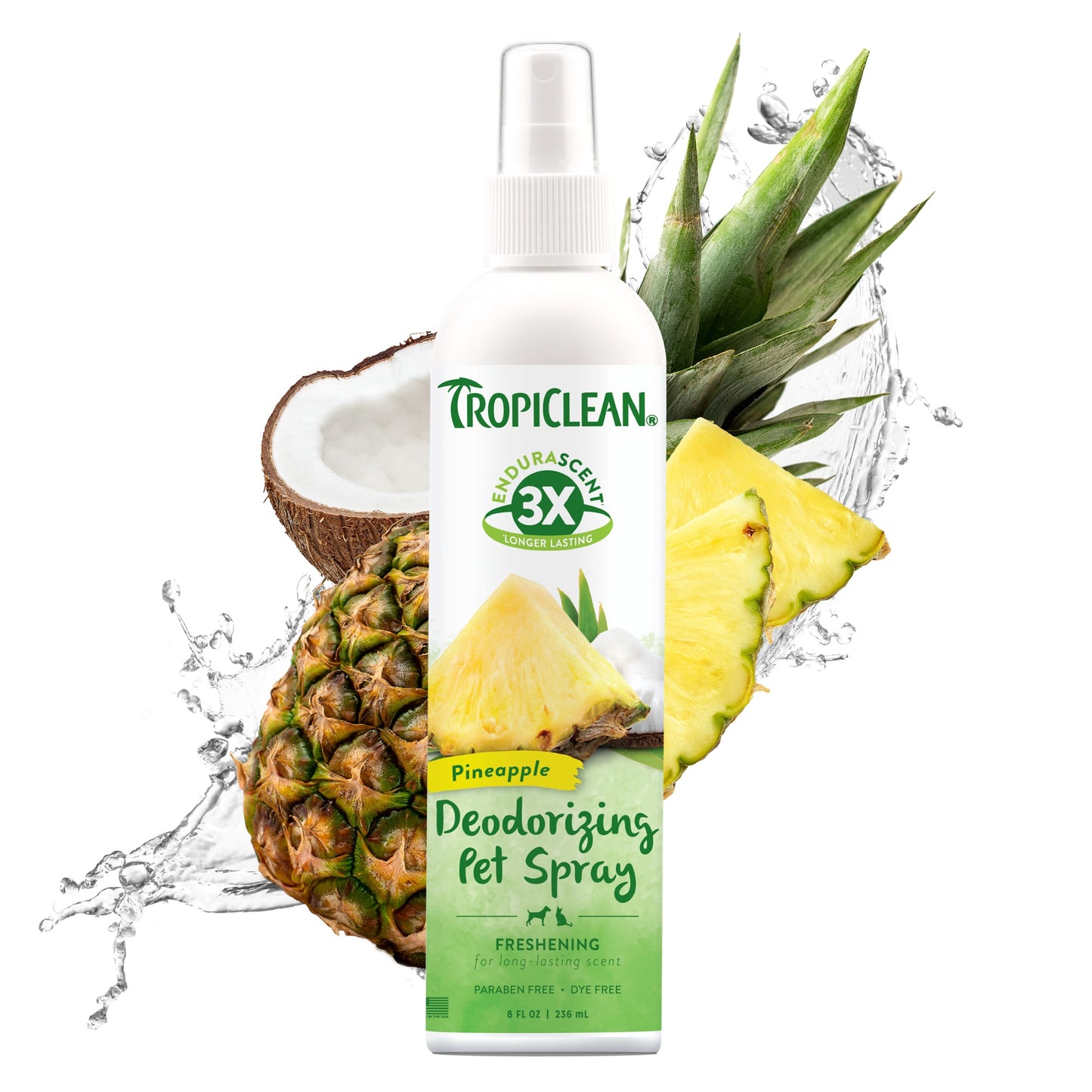 TropiClean EnduraScent Deodorising Pet Spray - Pineapple