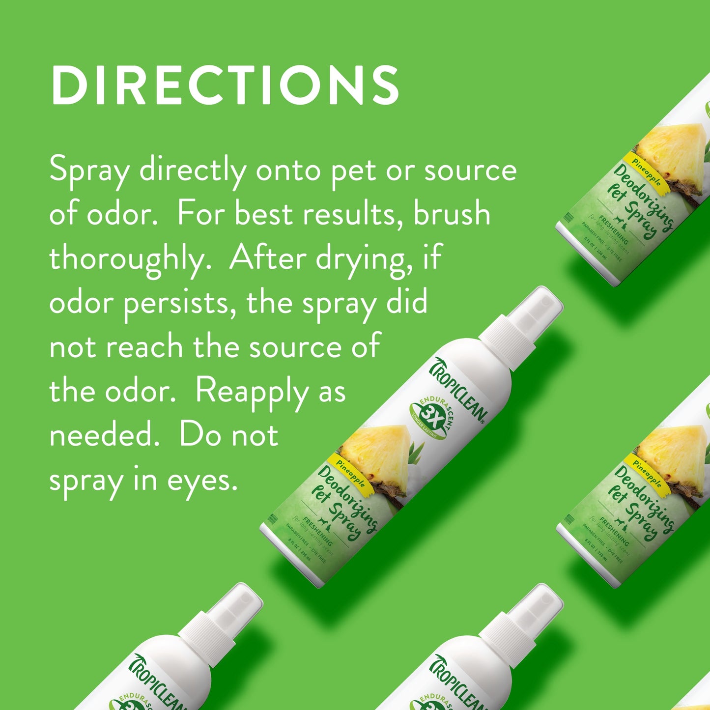 TropiClean EnduraScent Deodorising Pet Spray - Pineapple