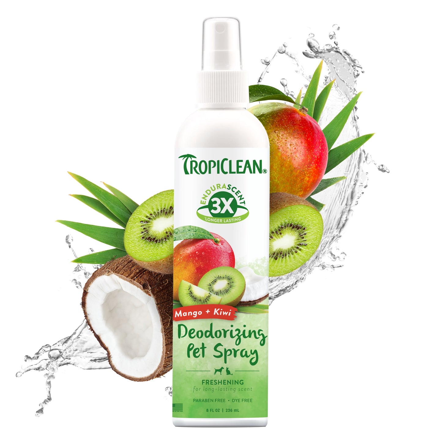 TropiClean EnduraScent Deodorising Pet Spray - Mango Kiwifruit