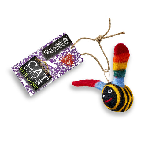 Green & Wild Cat Toy - Buzz Bee with Catnip
