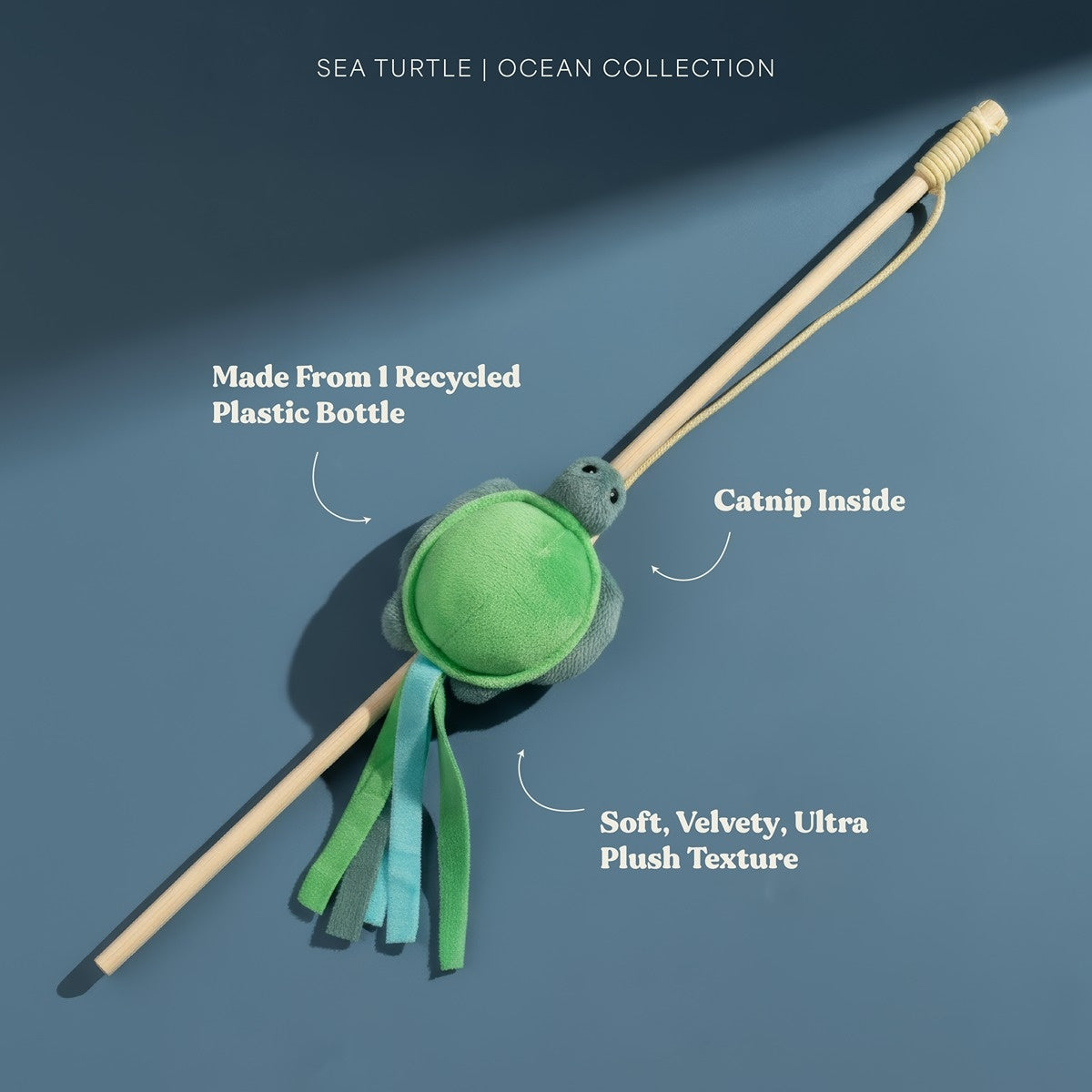 Grrreen Tilly the Turtle Teaser Cat Toy