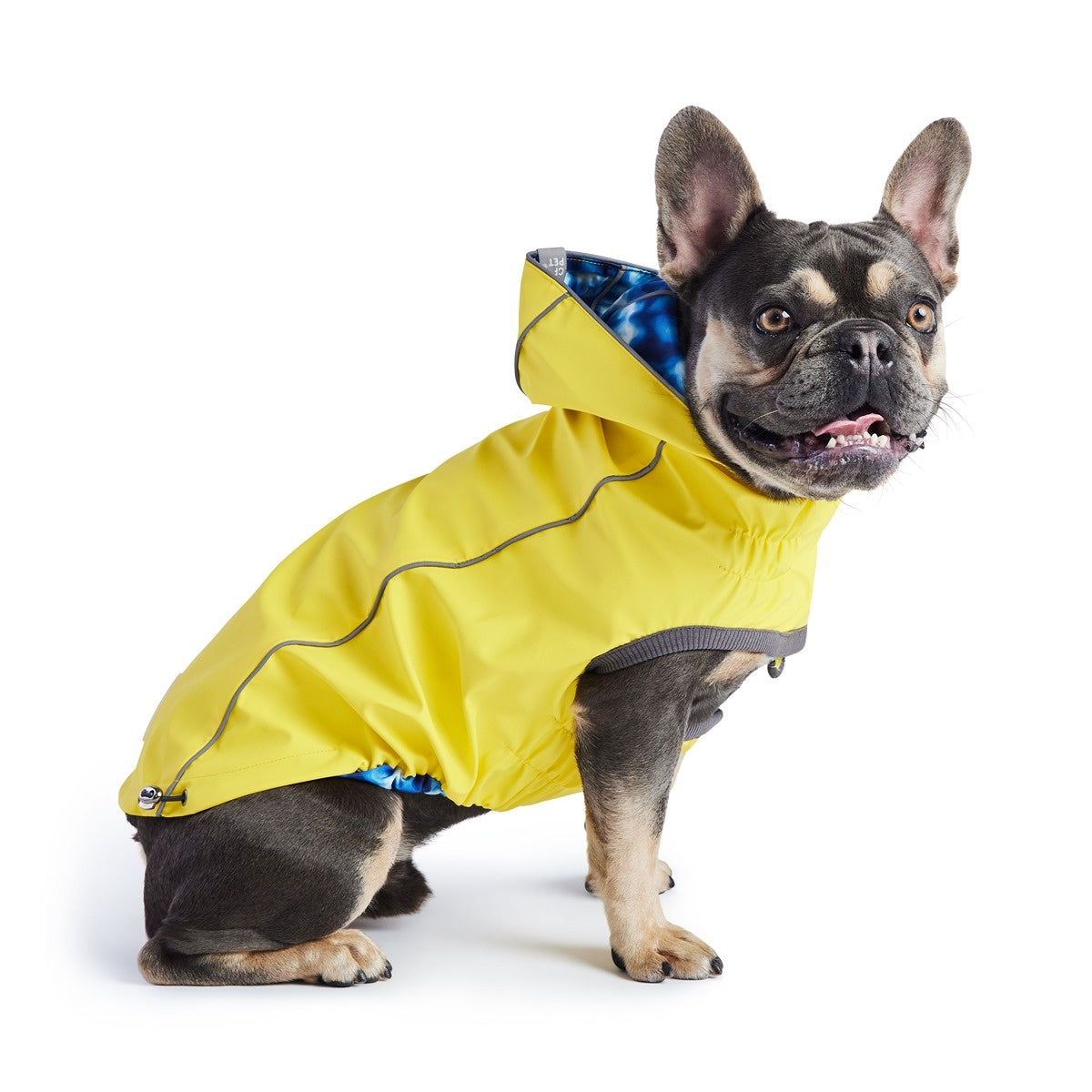 GF Pet Reversible Elasto-Fit Raincoat - Yellow Tie Dye