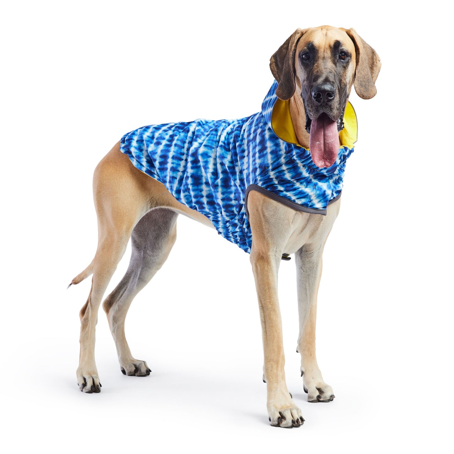 GF Pet Reversible Elasto-Fit Raincoat - Yellow Tie Dye