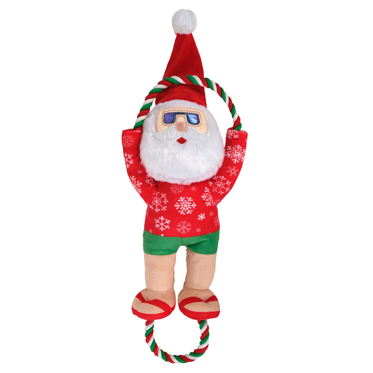 Petstock Beach Santa Plush & Rope Dog Toy