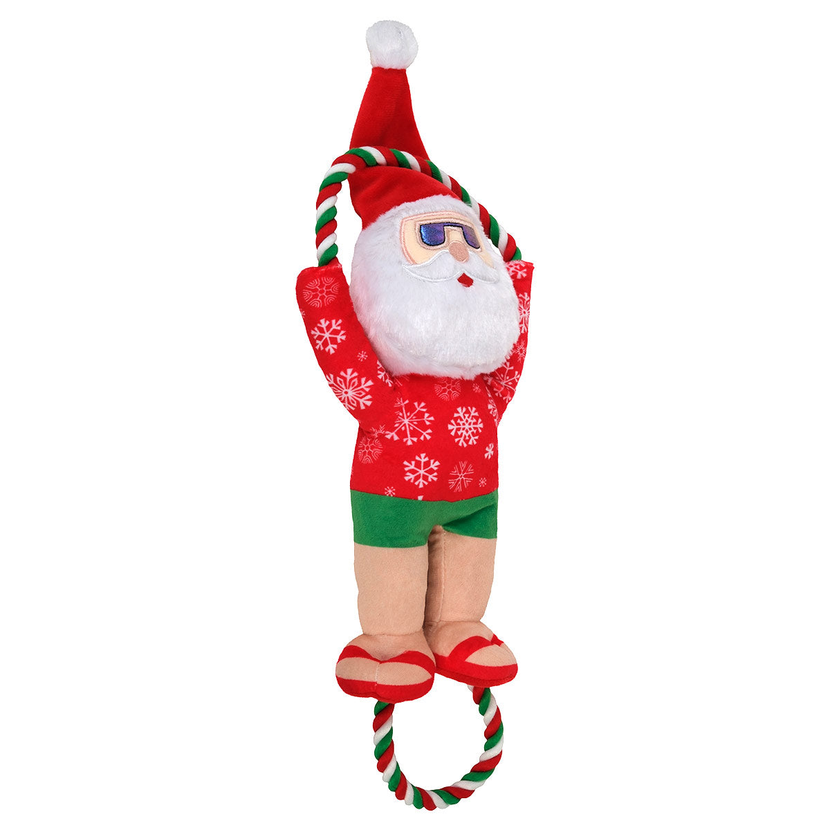 Petstock Beach Santa Plush & Rope Dog Toy