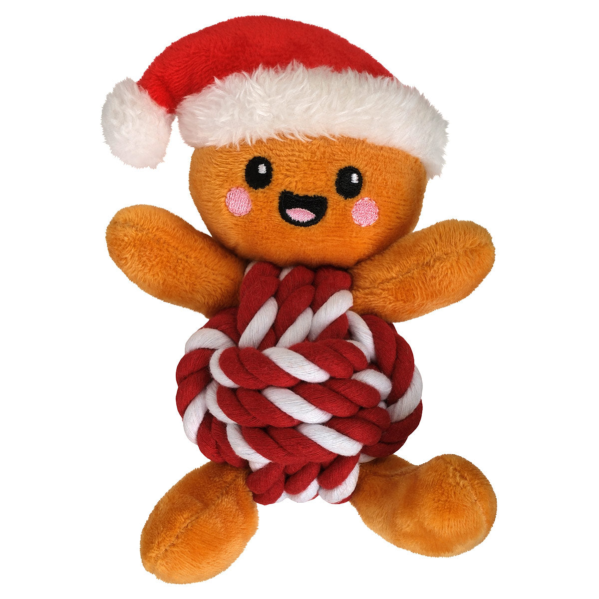 Petstock Gingerbread Plush & Rope Dog Toy