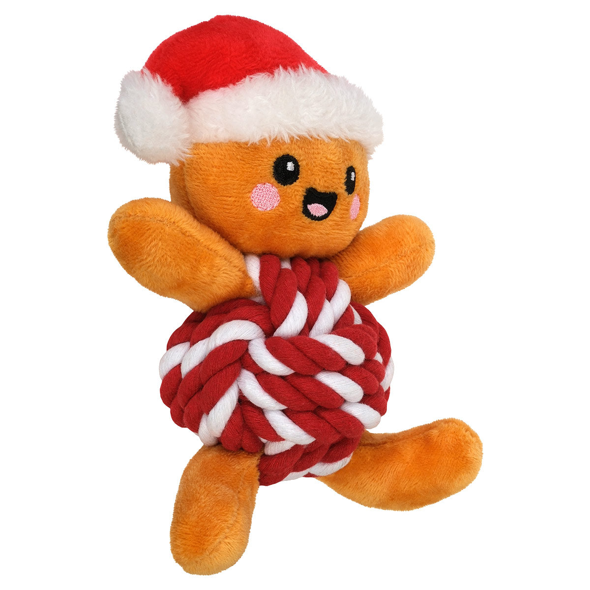 Petstock Gingerbread Plush & Rope Dog Toy