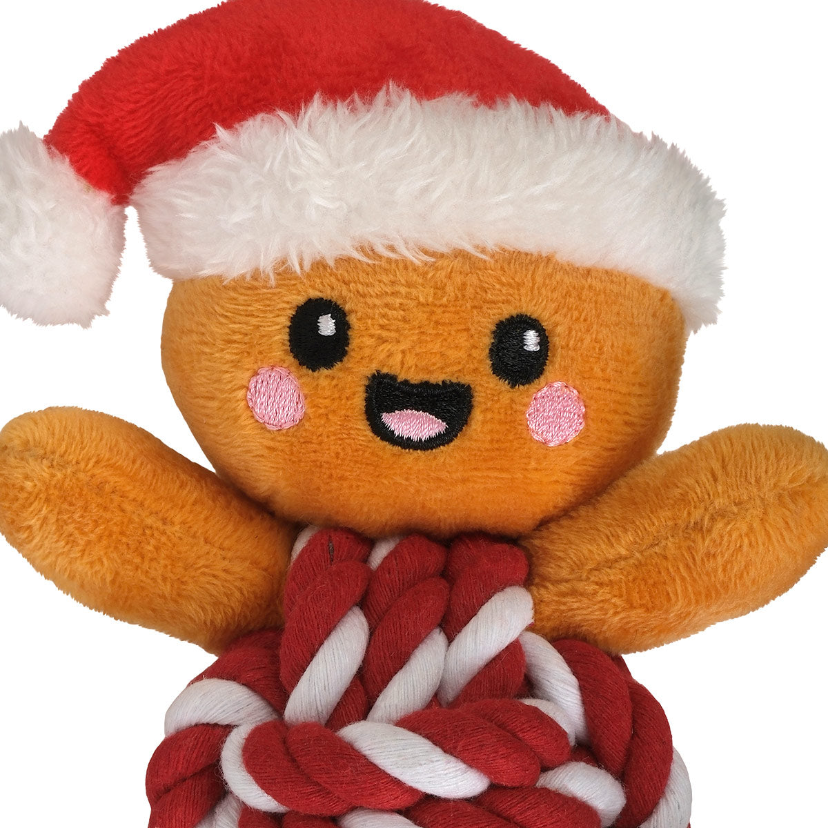 Petstock Gingerbread Plush & Rope Dog Toy