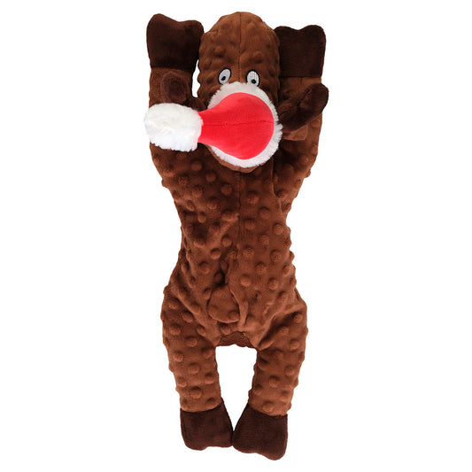Petstock Christmas Flat Reindeer Dog Toy