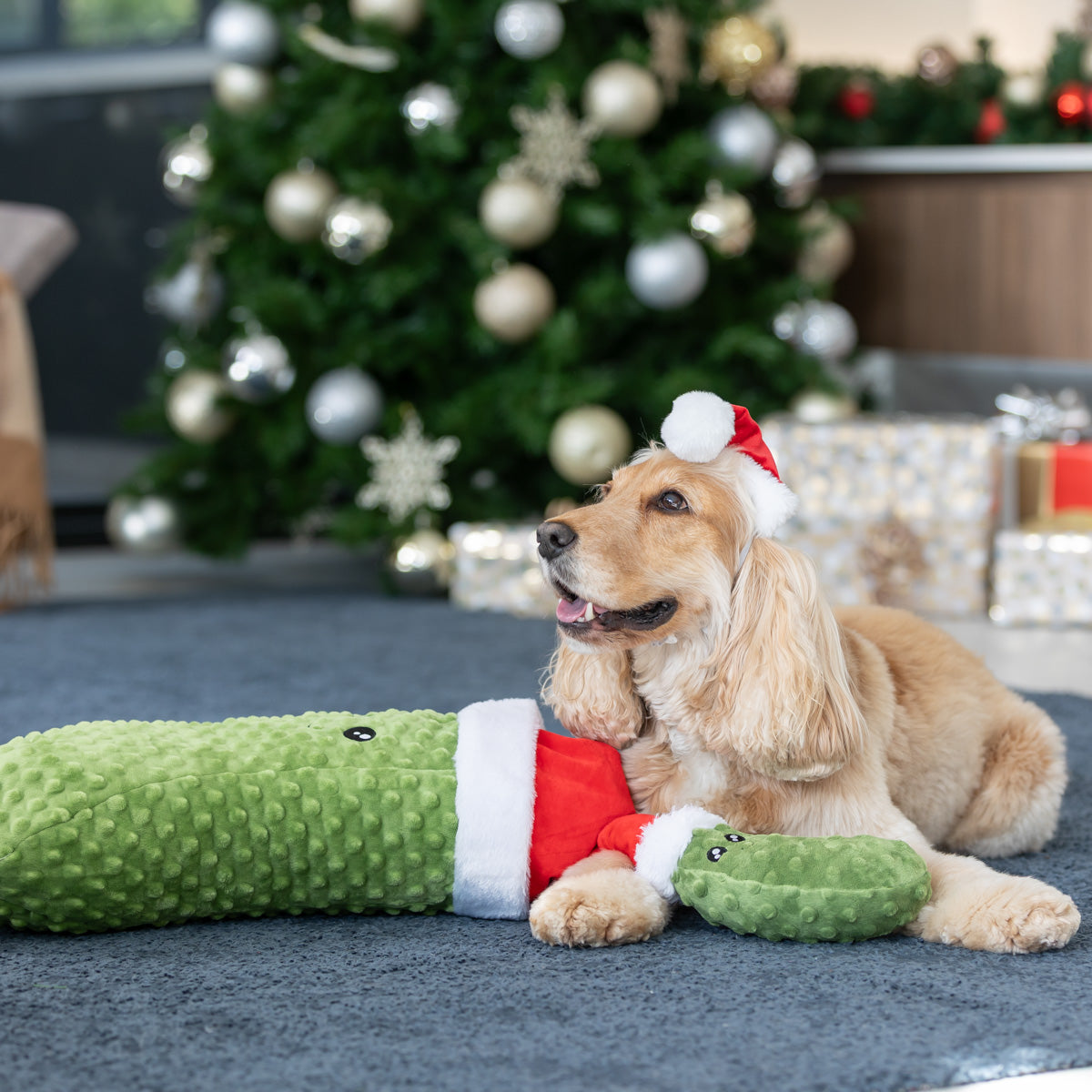 Petstock Christmas Plush Pickle Jumbo Dog Toy