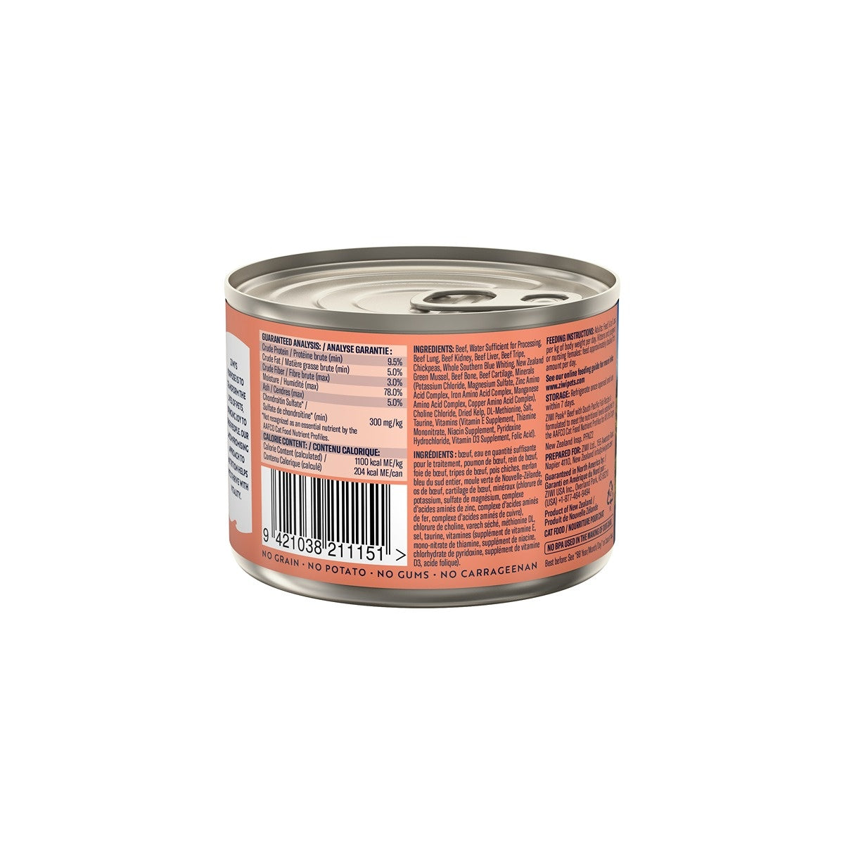 ZIWI Peak Beef with South Pacific Fish Wet Cat Food
