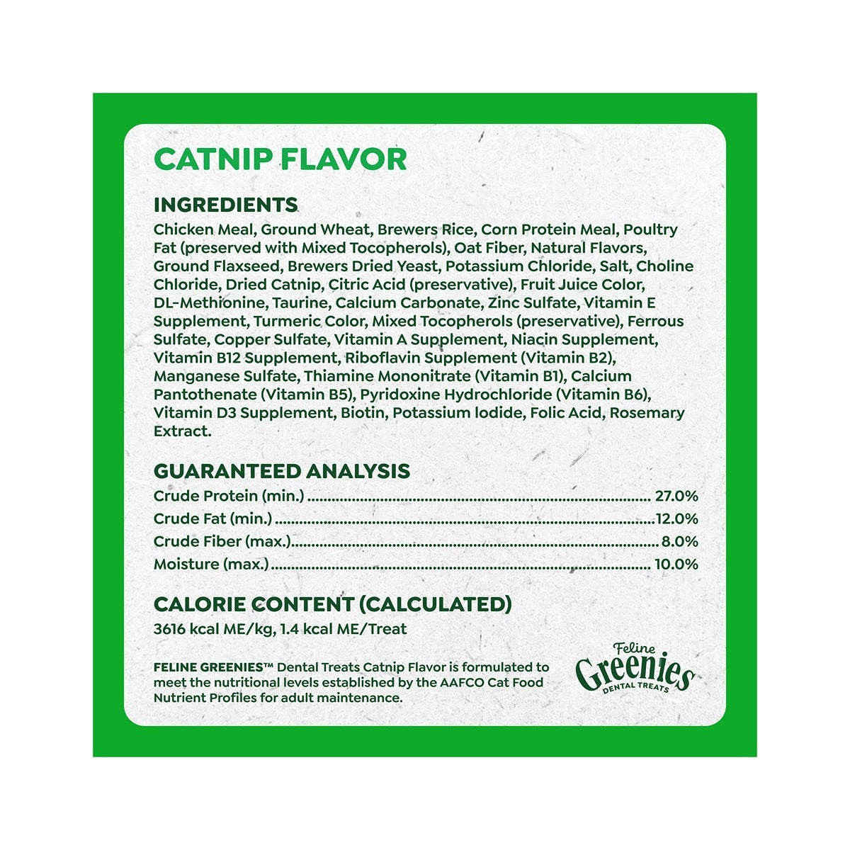 Greenies Catnip Flavoured Dental Cat Treats