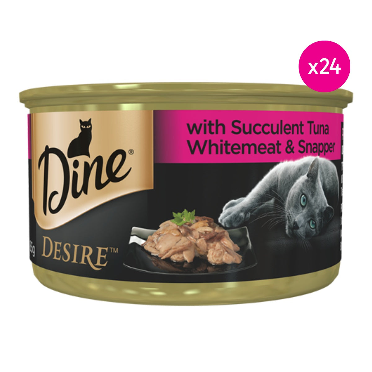 Dine Desire Tuna Whitemeat & Snapper Wet Cat Food