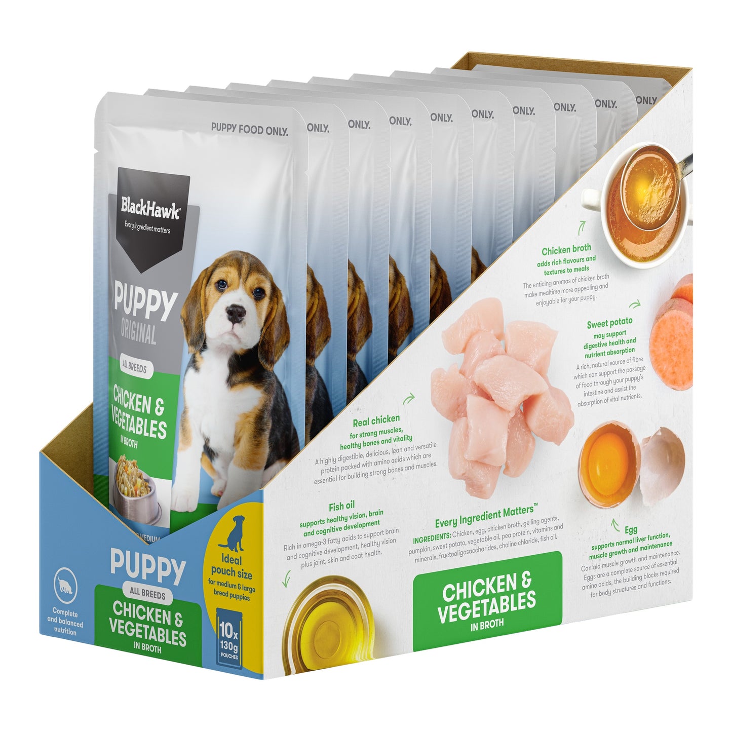 Black Hawk Chicken Puppy Wet Food Pouch