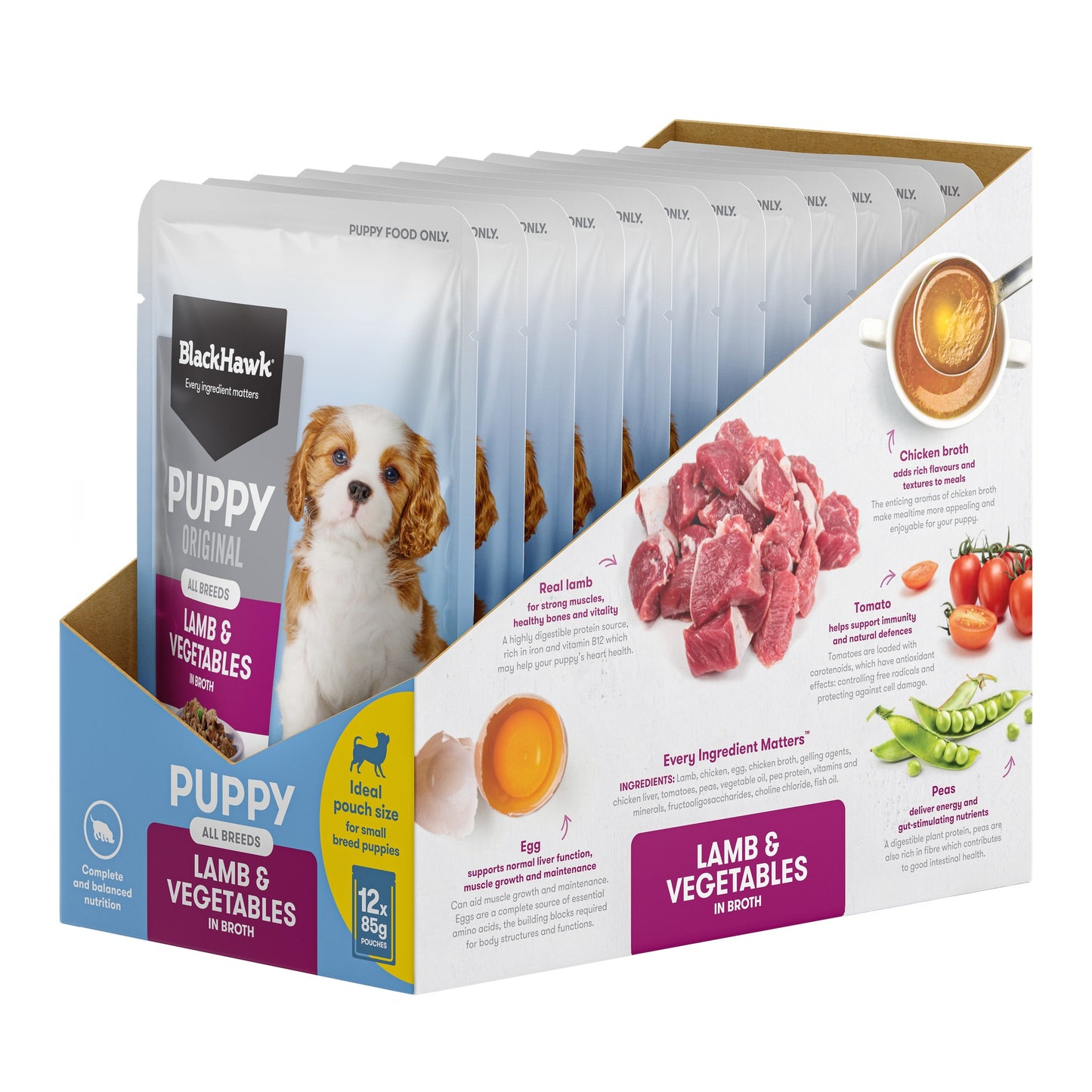 Black Hawk Lamb Puppy Wet Food Pouch