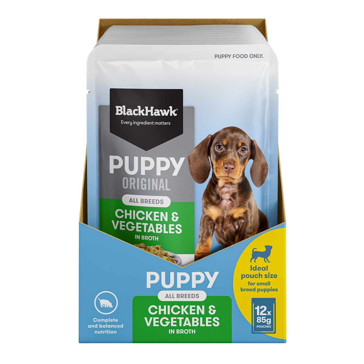 Black Hawk Chicken Puppy Wet Food Pouch