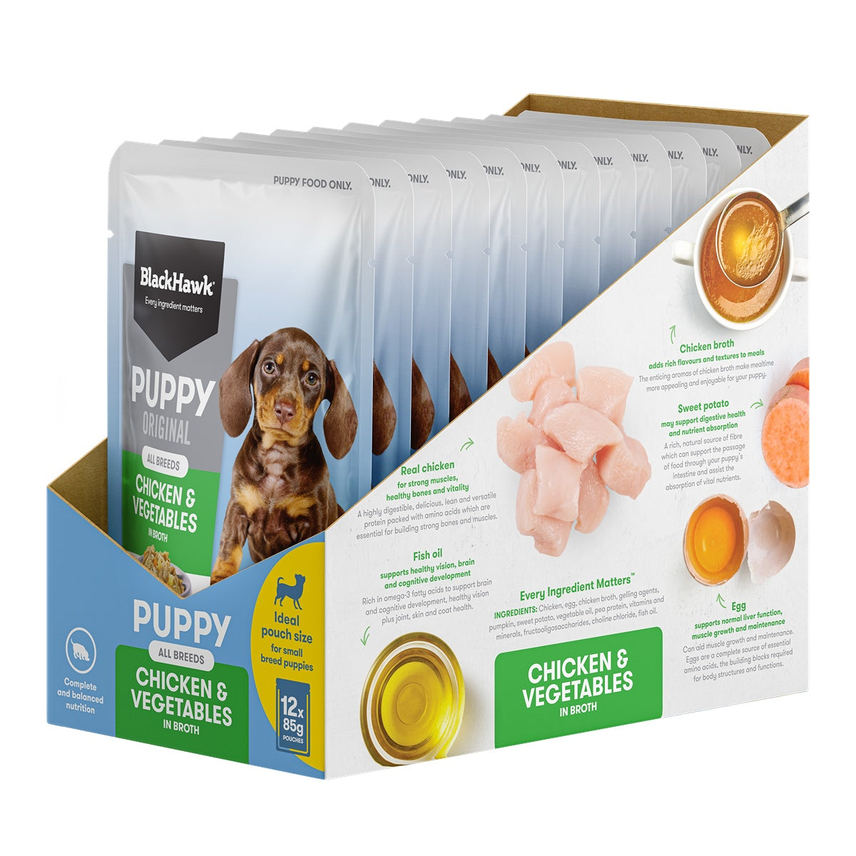 Black Hawk Chicken Puppy Wet Food Pouch