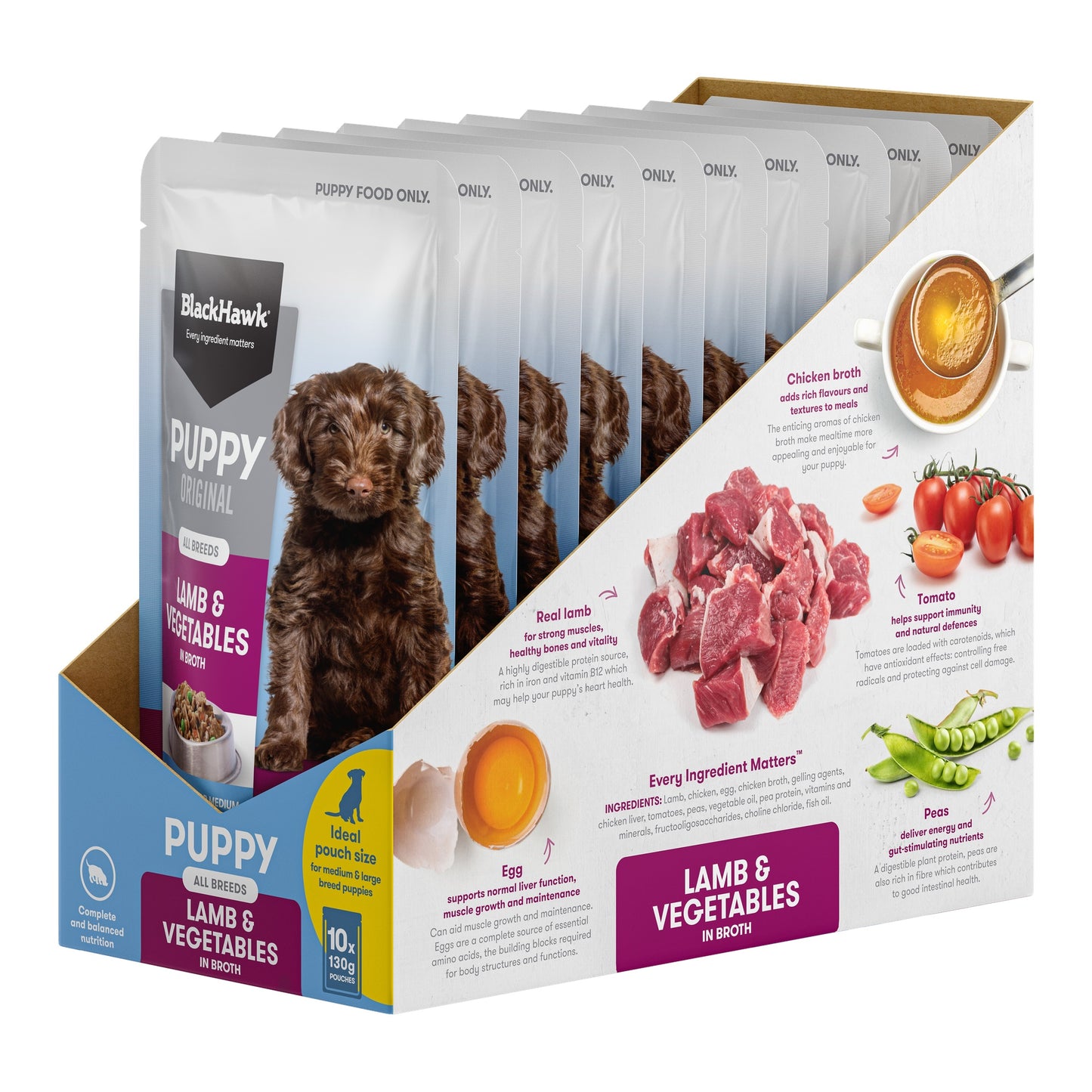 Black Hawk Lamb Puppy Wet Food Pouch