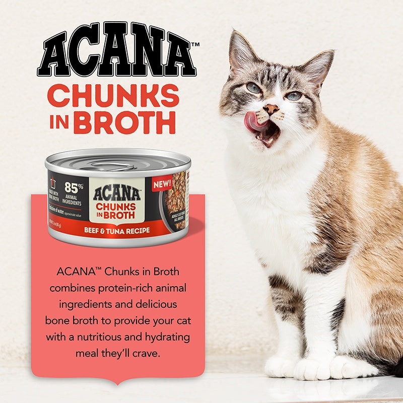 ACANA Beef & Tuna Chunks in Broth Adult Cat Wet Food
