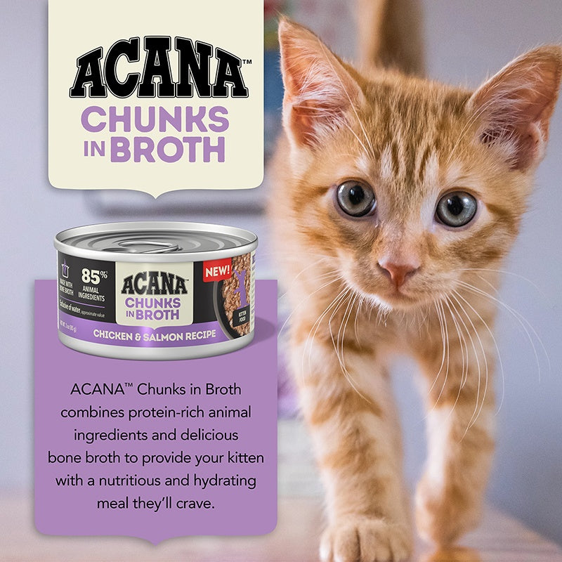 ACANA Chicken & Salmon Chunks in Broth Kitten Wet Food