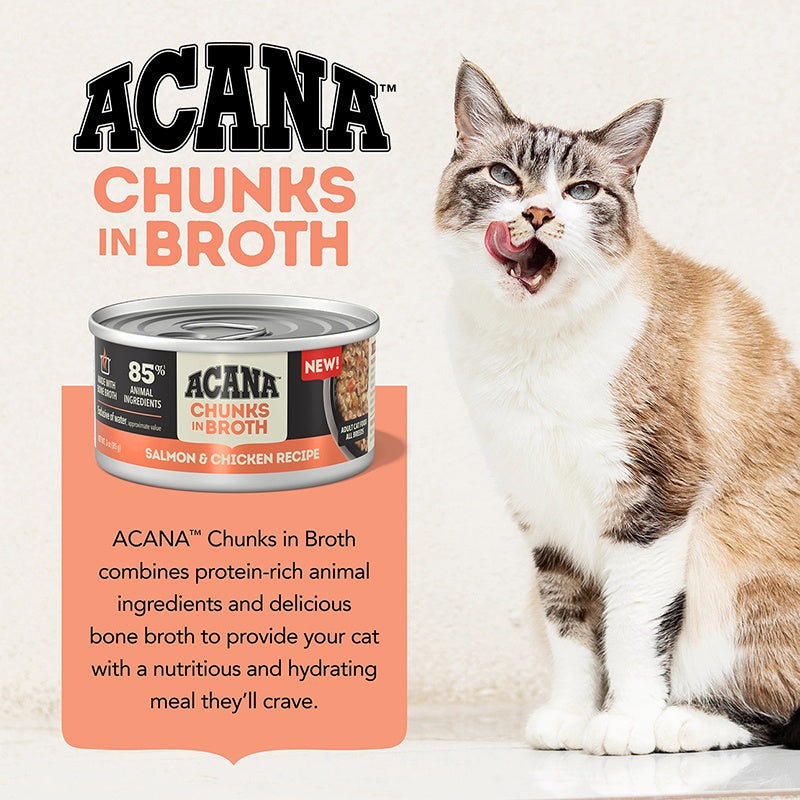 ACANA Salmon & Chicken Chunks in Broth Adult Cat Wet Food