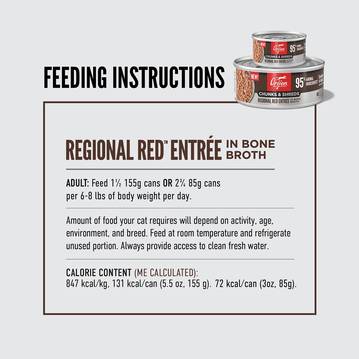 ORIJEN Regional Red Entrée in Bone Broth Adult Cat Wet Food