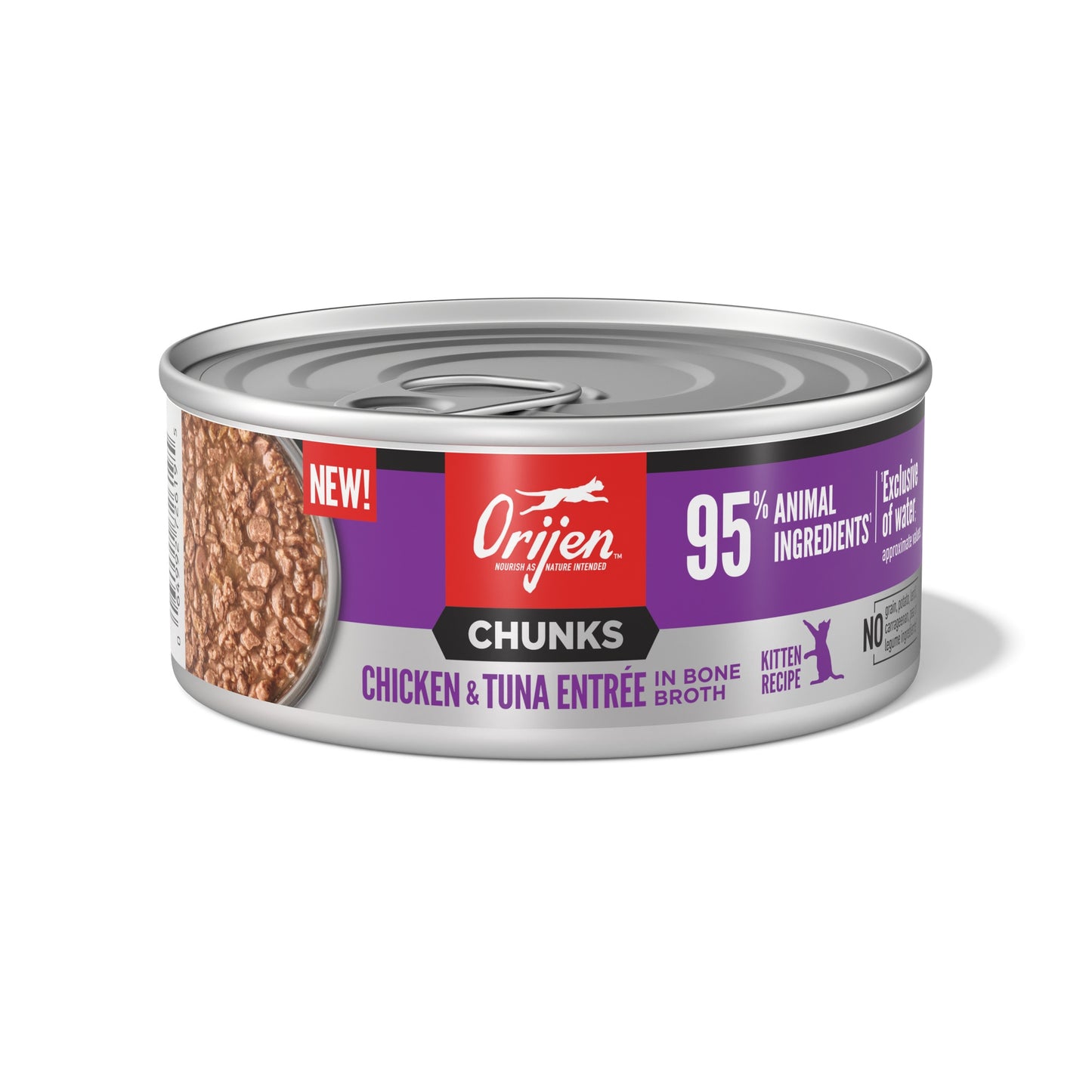 ORIJEN Chicken & Tuna Entrée in Bone Broth Kitten Wet Food