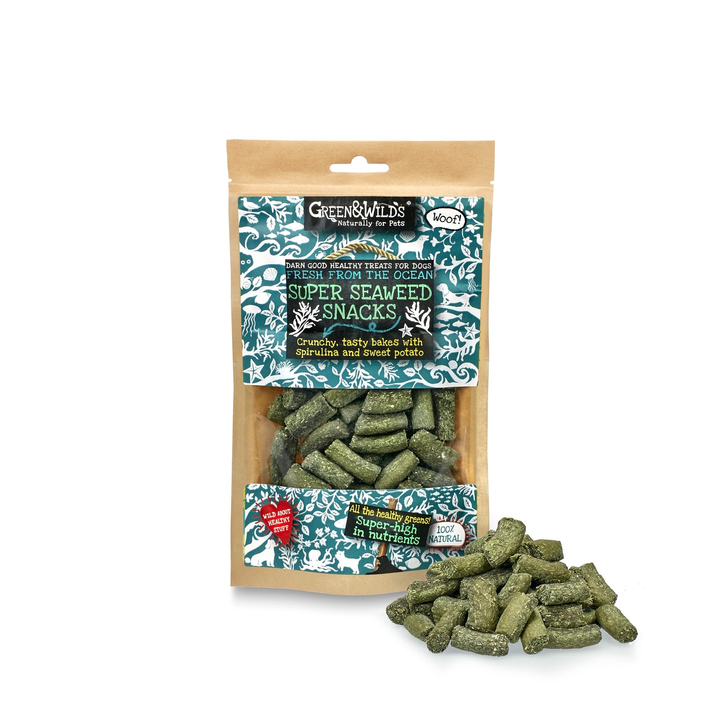 Green & Wild's Super Seaweed Snacks Dog Treats