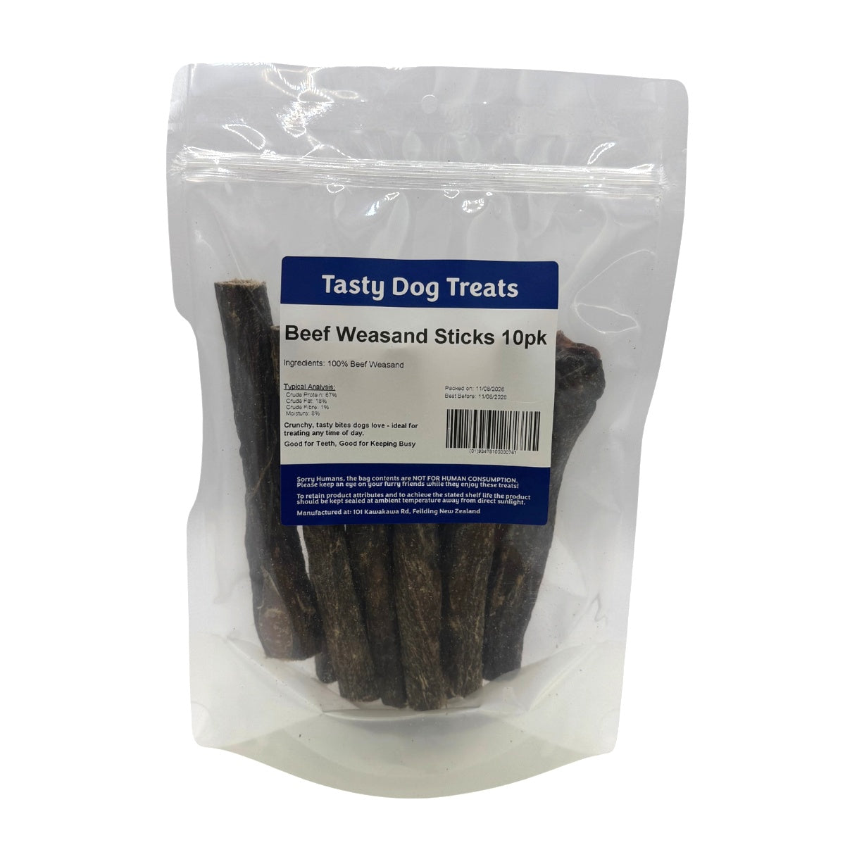 Tasty Dog Treats Beef Weasand Sticks