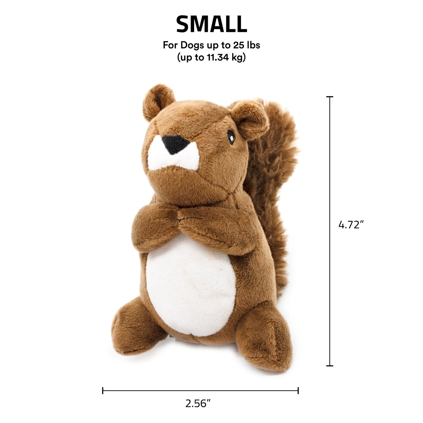 Playology Plushies Squirrel Dog Toy