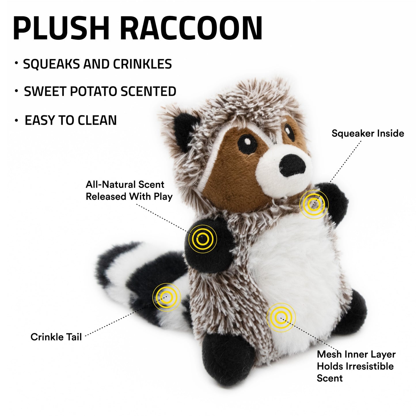 Playology Plushies Raccoon Dog Toy